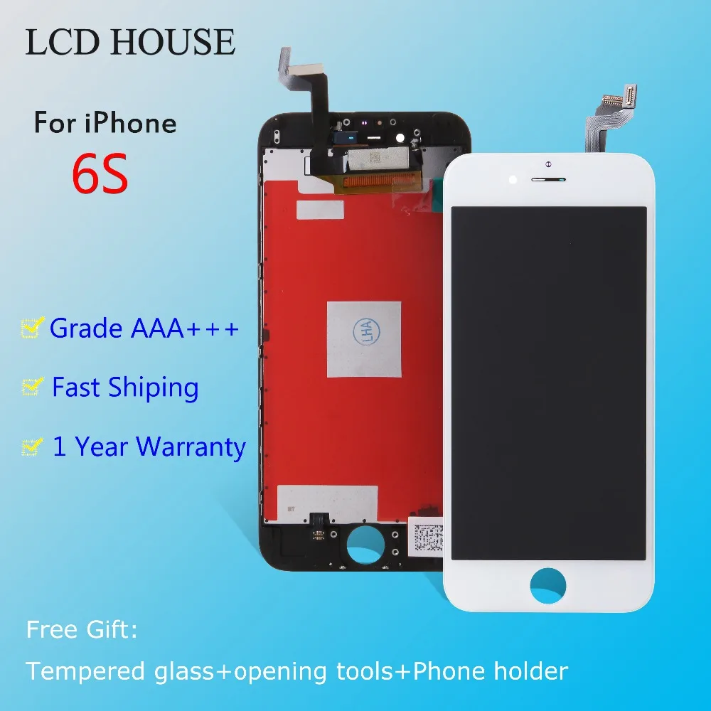 Высококачественный AAA + для iPhone 6 S ЖК дисплей с 3D сенсорным экраном дигитайзер