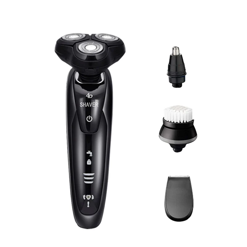 4 IN 1 Black TINTON LIFE Мужская 4D электробритва 4 в 1 триммер для бороды перезаряжаемая Бритва для мужчин станок для бритья уход за лицом электробритва - Цвет: 4 IN 1 Black
