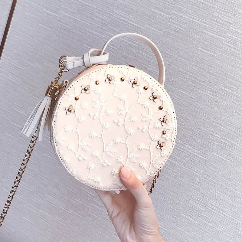 2018 модная Милая женская сумка через плечо женские сумочки ПУ круглая маленькая