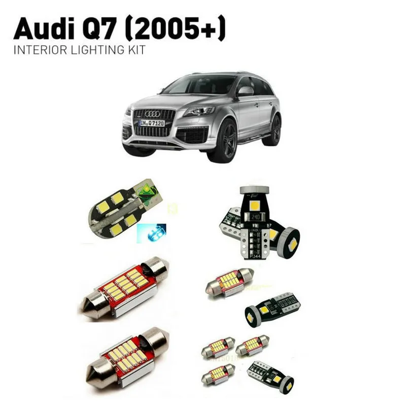 Светодиодные внутренние фары для Audi Q7 2005 + 14 шт. светодиодные автомобилей