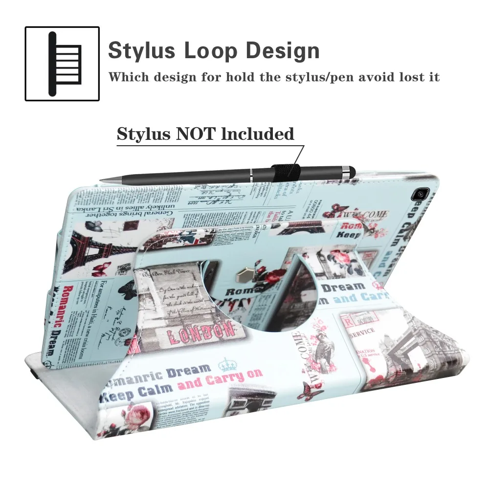 Вращающаяся на 360 градусов искусственная кожа для планшета 10 1 &quotSamsung Galaxy Tab A T510 T515