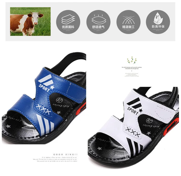 New Big Boys Flat Beach Sandals Kids Summer Shoes fashion Children shoes Non- Slip Shoes Boys Student Sport Shoes