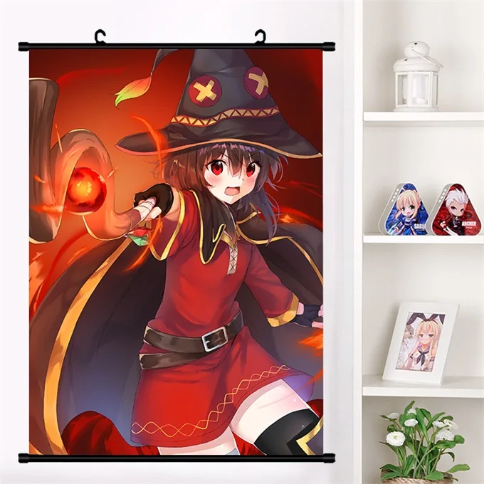 Аниме Манга KonoSuba Божье благословение на этом чудесном мире! Megumin Aqua Darkness Косплей настенные свитки Фреска плакат домашний декор - Цвет: M
