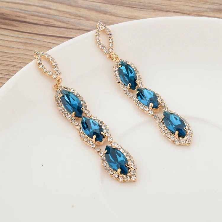 Золотые серьги TOUCHEART модные свадебные серьги-подвески с кристаллами для женщин