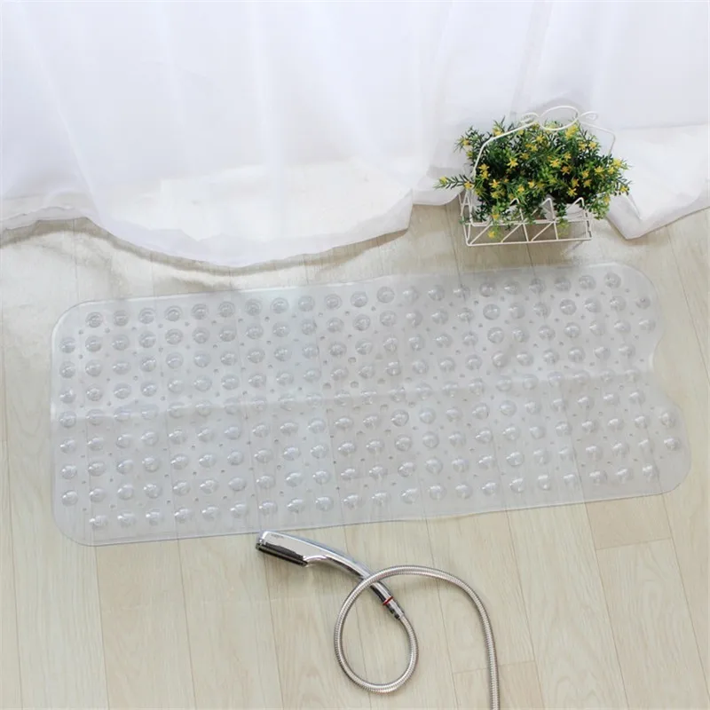 40x100cm Clear Прямоугольный 40x100/39x69 см ПВХ Противоскользящий коврик для ванной мягкий массажный коврик для ванной комнаты нескользящий коврик для ванной - Цвет: 40x100cm Clear