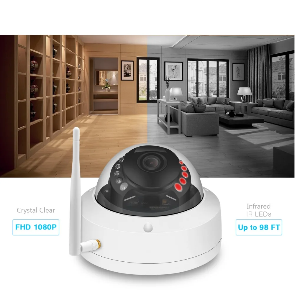 BESDER Wi Fi CamHi APP ONVIF IP камера 1080P 720P микрофон аудио ночного видения антивандальный