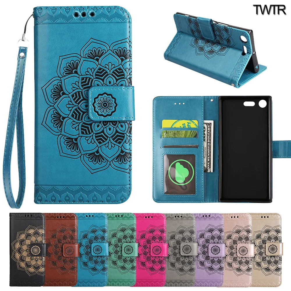 Флип чехол для Sony Xperia XZ Premium Dual SO 04J G8141 цветочный телефона кожаный XZPremium G8142 G8188|case for