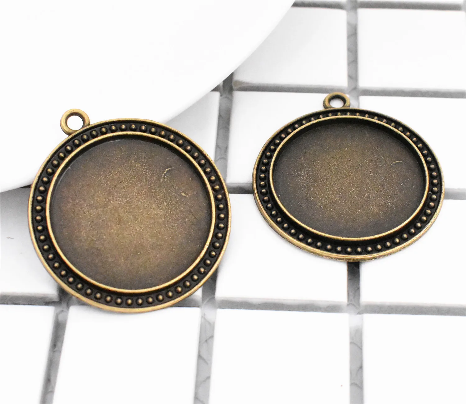 3 шт. 30 мм Внутренний размер античное бронзовое покрытие простой стиль основа