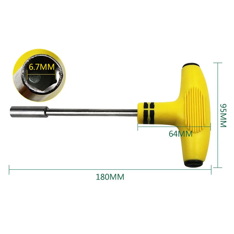 URANN 1pcs Multifunctional T-Sleeve 6.7mm Magnetic Socket Wrench Screwdriver Bread Handle Batch Set | Инструменты