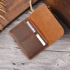 Мужской кошелек из коровьей кожи, винтажный Держатель для паспорта, визиток, органайзер для карт, обложки ручной работы