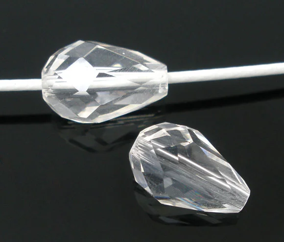 

DoreenBeads 50 шт. прозрачные хрустальные стеклянные граненые каплевидные бусины 5500 11x8 мм (B04786), yiwu