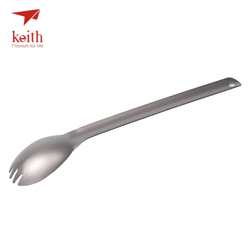 Кейт Титан 200 мм длинной ручкой Spork отдых путешествия столовые приборы пикник