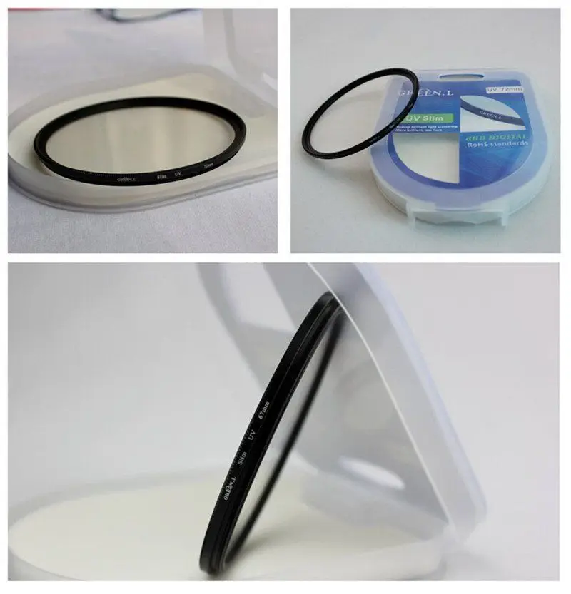 Супертонкий защитный фильтр mc uv для объектива камеры Зеленый L 49/52/55/58/62/67/72/77/82 мм