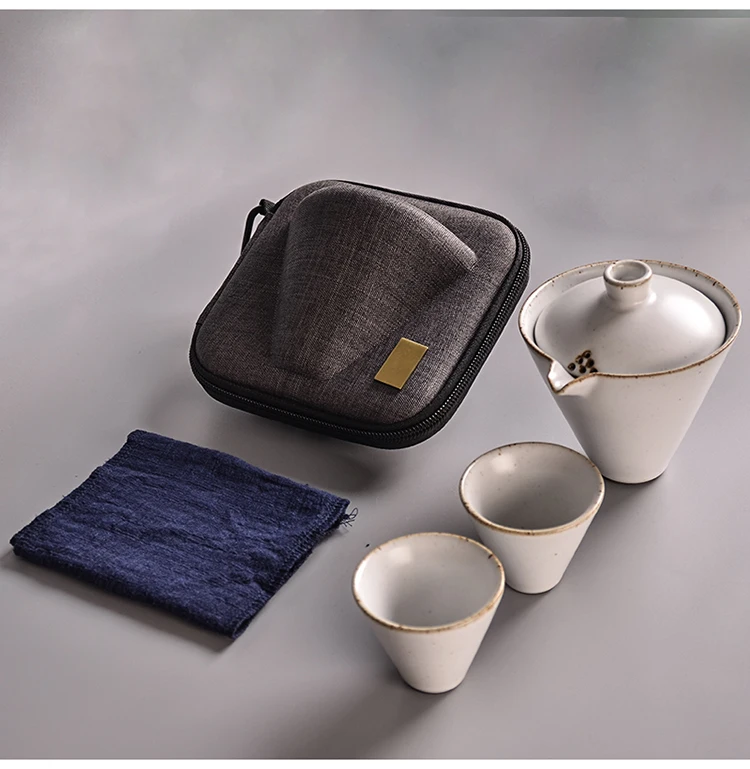 TANGPIN Японский керамический заварочный чайник gaiwan чайные чашки китайские чайные чашки Портативный чайный набор для путешествия с сумкой для путешествий