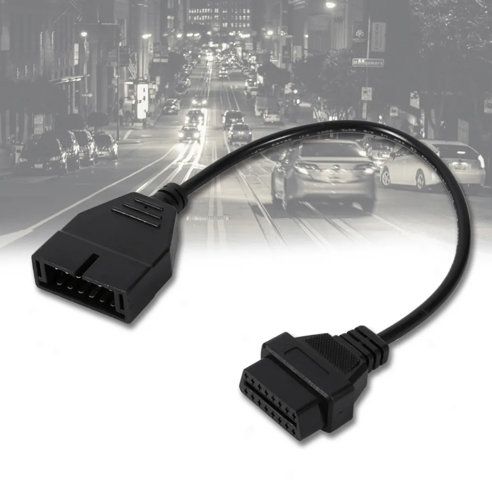 12-контактный OBD1 до 16 Pin OBD2 автомобильный диагностический Соединительный адаптер