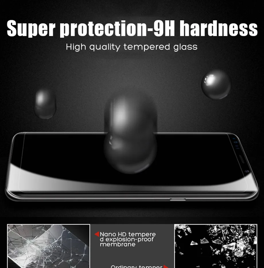 9D полное покрытие из закаленного стекла для samsung Galaxy S8 S9 Plus Note 8 9 Защита экрана для samsung S7 S6 Edge стеклянная пленка
