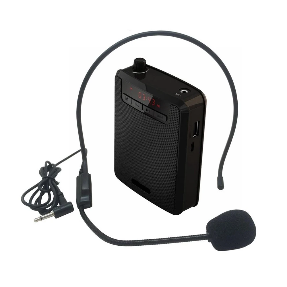 JINSERTA беспроводной портативный усилитель голоса поясной ремень клип с FM TF MP3 Powerbank для учителя обучения гиды МегаФон