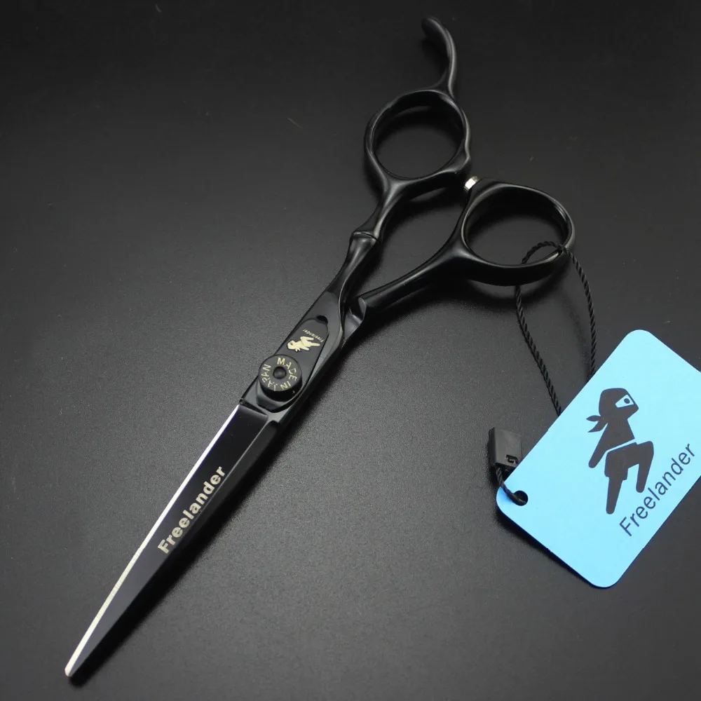 

6.0 inch black jewel bamboo handle hairdresser hairdressing scissors hairdressing tools to create hair styling thinning scissors