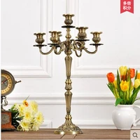 h54 cm 7 light branch bronze floral metal candelabra candelabrum candle holder candlestick wedding home decoration zt028