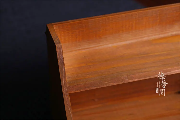 Деревянная двухслойная деревянная коробка для хранения настольная стойка