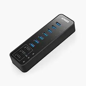 Anker 10 портов 60 Вт концентратор данных с 7 портами USB 3,0 и 3 портами для зарядки PowerIQ для MacBook, iPhone, iPad, Galaxy Serie, Mobile HDDetc