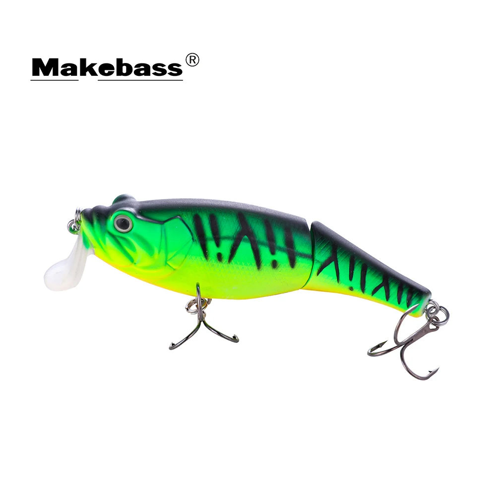 Makebass 3,94 дюйма/0,82 унций приманки мульти-шарнирная плавающая приманка мелкая бегущая жесткая приманка рыболовные воблеры искусственные снасти для форели и т. Д