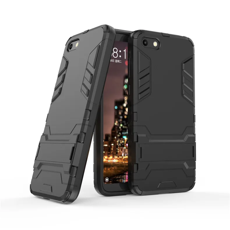 robot armor black Прочный чехол для huawei Y5 Prime чехол huawei Y5 Lite DRA-LX5 защитный бампер ударопрочный жесткий силиконовый чехол для телефона - Цвет: robot armor black