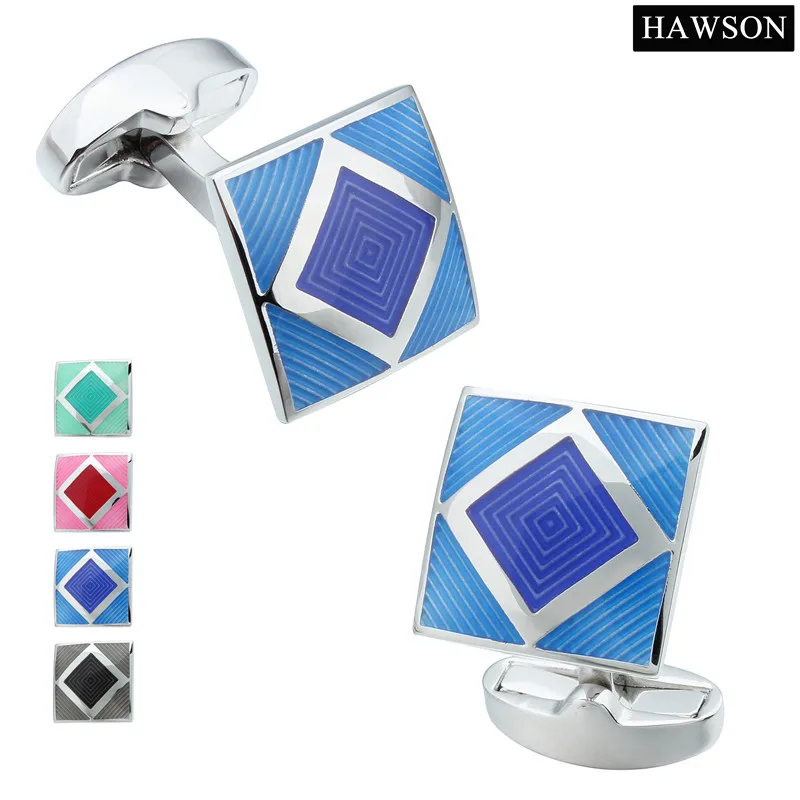 Роскошные свадебные запонки рубашка Кнопка 4 Цвета Эмаль мужские для французских