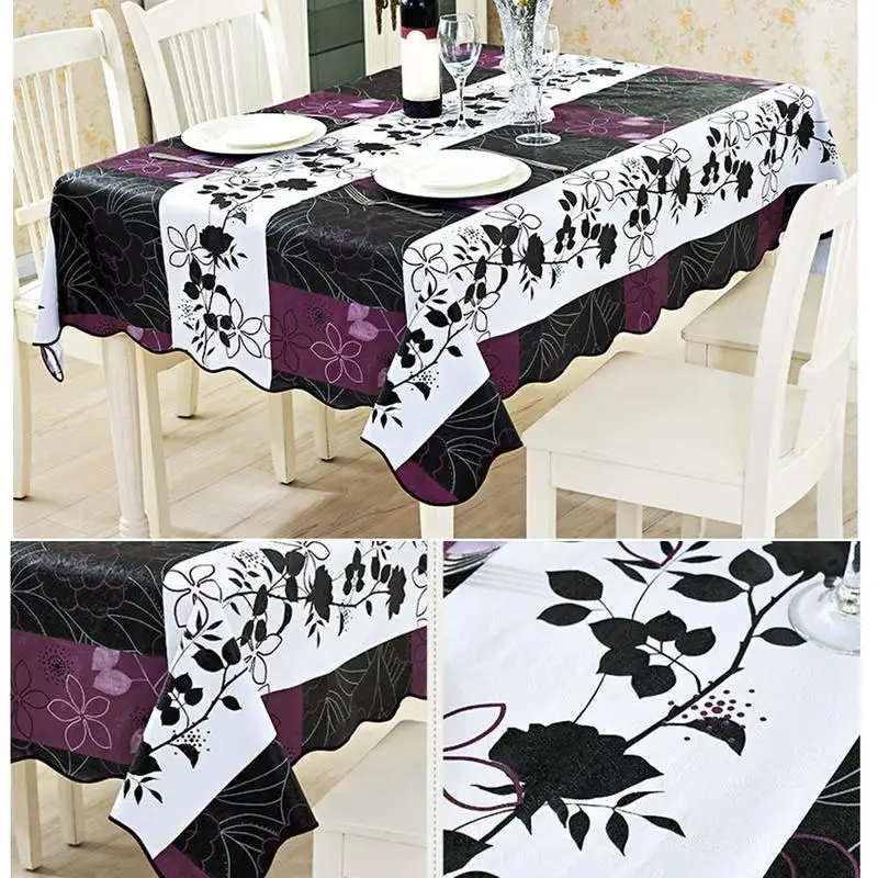 Элегантная маслостойкая Водонепроницаемая скатерть из ПВХ для стола защитная