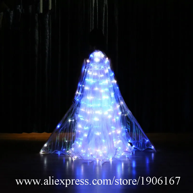 Светодиодные костюмы для танца живота светящаяся светодиодная накидка крылья