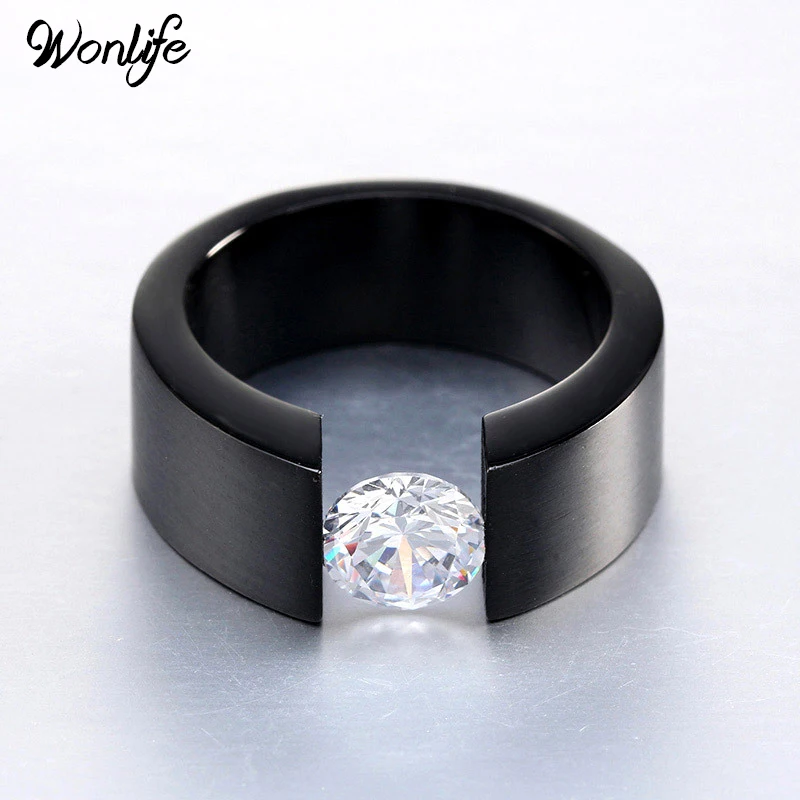 Мужское и Женское Обручальное кольцо из титановой стали Bague Homme модное