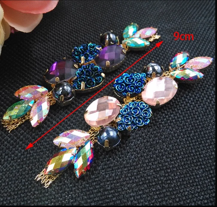 Новинка 45 см разноцветная цепочка из горного хрусталя высококачественное платье