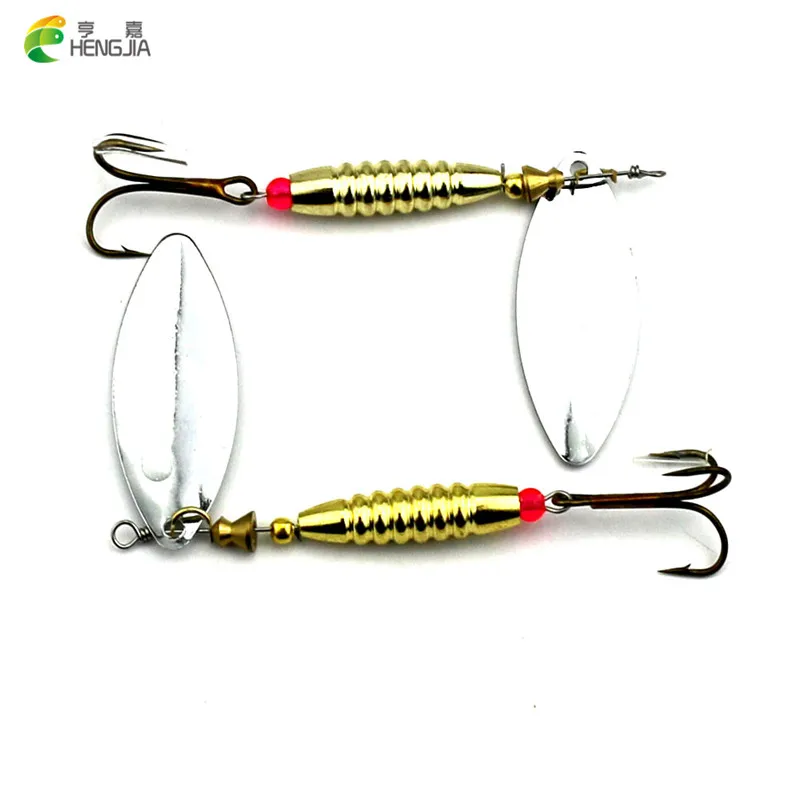 HENGJIA 5pcs Spoon Fishing Lure 10cm 17g Hard Fishing Spoon Lure Metal Jigging Lure Baits Spinner bait carp Fishing Tackle