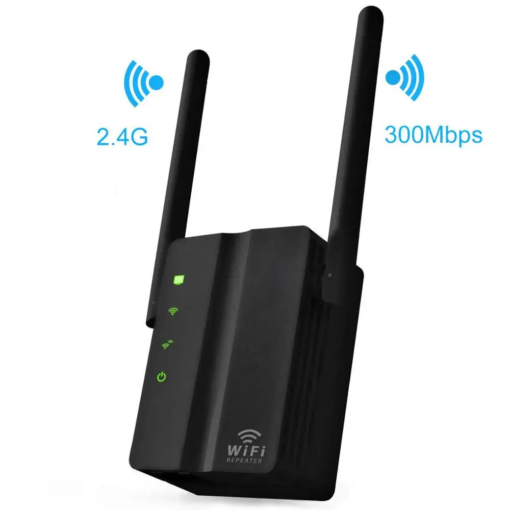 Черный Беспроводной Wi-fi ретранслятор Wi-fi расширитель диапазона 300 Мбит/с усилитель сигнала 802.11N/B/G усилитель Repetidor Wi fi Reapeter N300 - Цвет: Черный