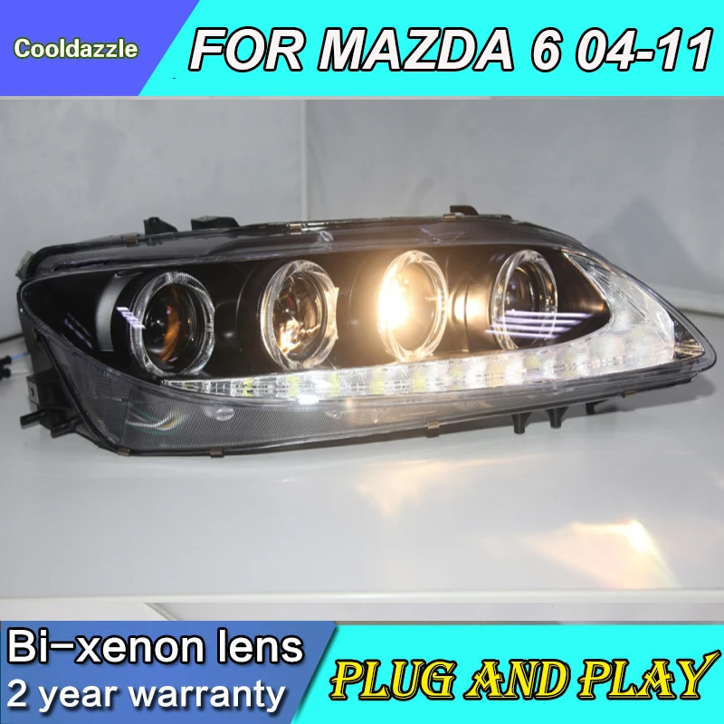 Для Mazda 6 светодиодный фар фары для автомобиля 2003 2004 2005 2006 2007 2008 2009 2010 2011 год с