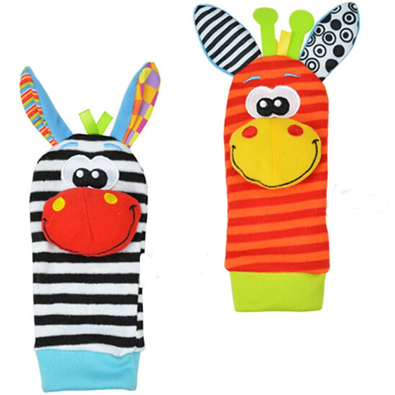 1 предмет мягкие детские погремушки животные из мультфильма плюшевые носки для