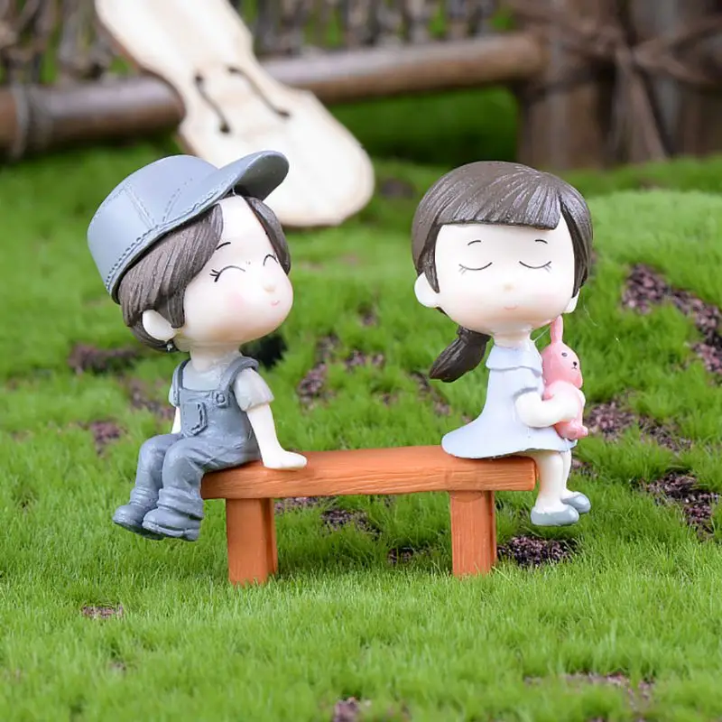 Романтические фигурки для пар ПВХ мини куклы влюбленных мальчиков и девочек