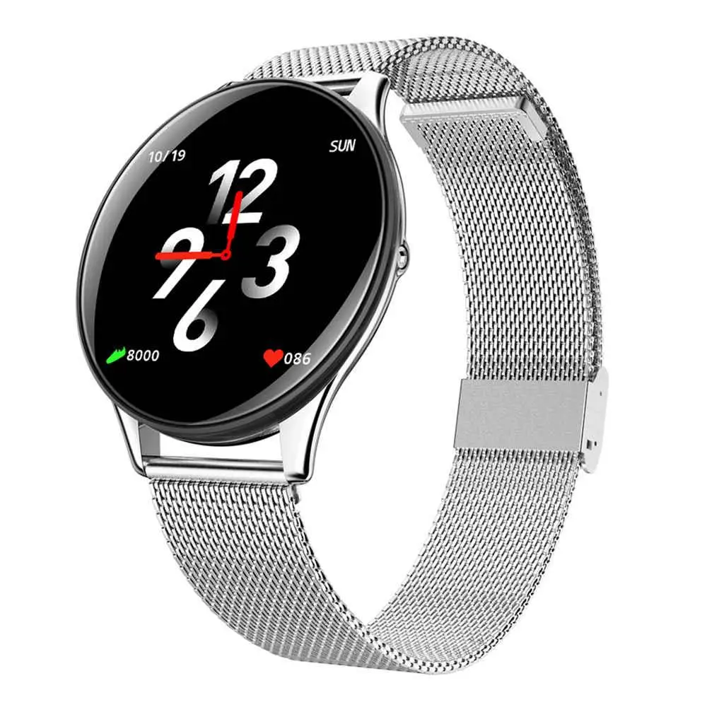 Silver Geekbes WR11 Смарт-часы 1,3 дюймов IP68 водонепроницаемый монитор сна несколько спортивных режимов двойной цвет Смарт-часы фитнес-трекер - Цвет: Silver