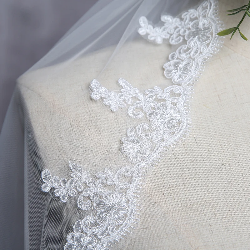 В наличии Высокое качество Дешевые Короткие Свадебные вуали платье белого цвета