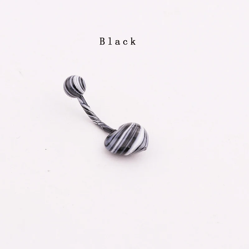 heart black Sellsets, 1 шт., сердце и круг, форма, нержавеющая сталь, покрытие, пирсинг, ювелирные изделия, новая мода, пирсинг-серьги для пупка, кольца на кнопках - Окраска металла: heart black