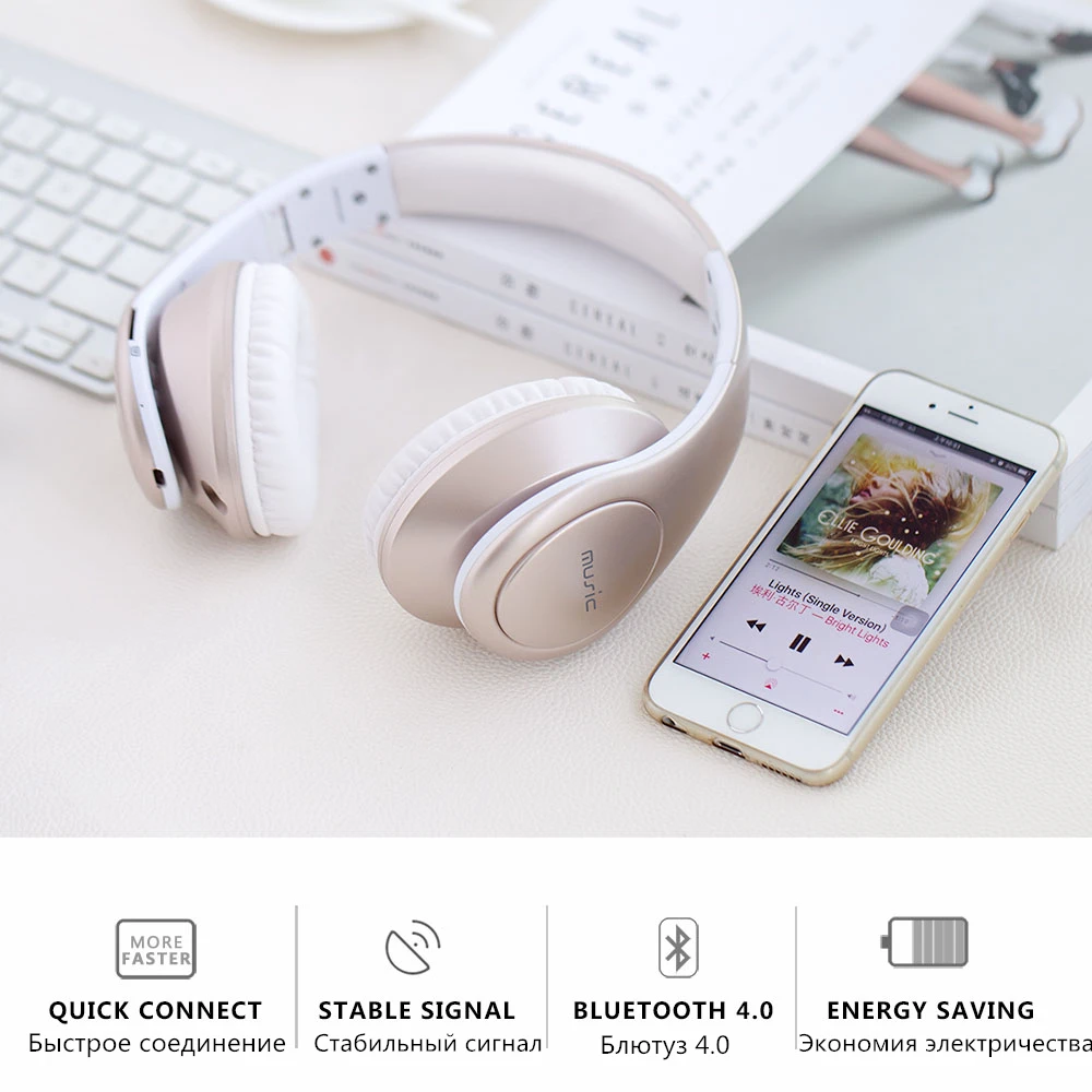 Cinpusen P7 Black Rose золото Беспроводной Bluetooth наушники девушка молодая гарнитура с