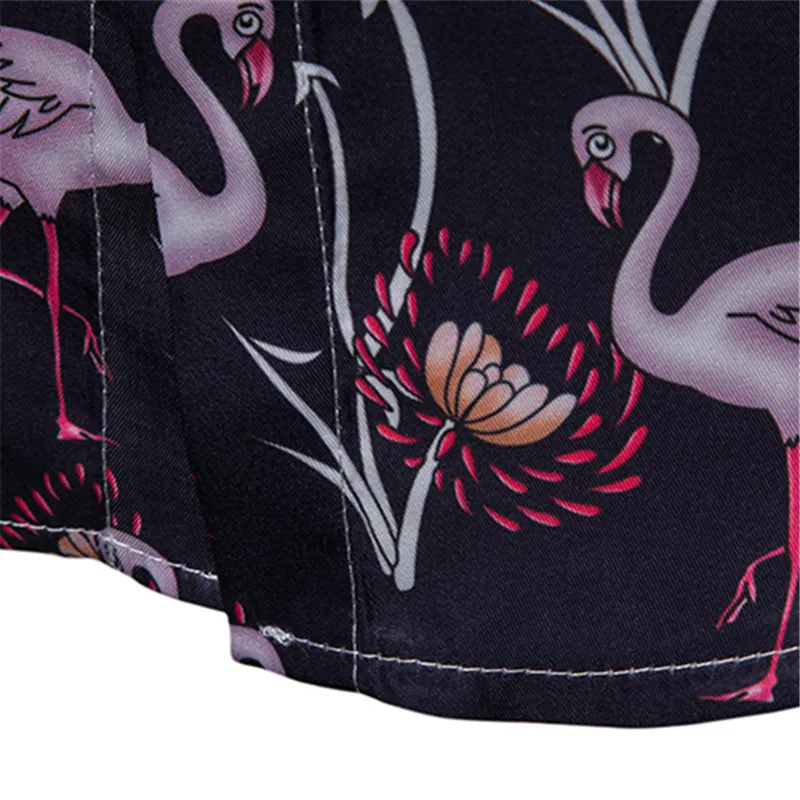 Covrlge Men's Summer Polyester 3D Cartoon Shirts Turn-down Collar Short-sleeved Single Breasted Shirts Beach Shirts MCS076
