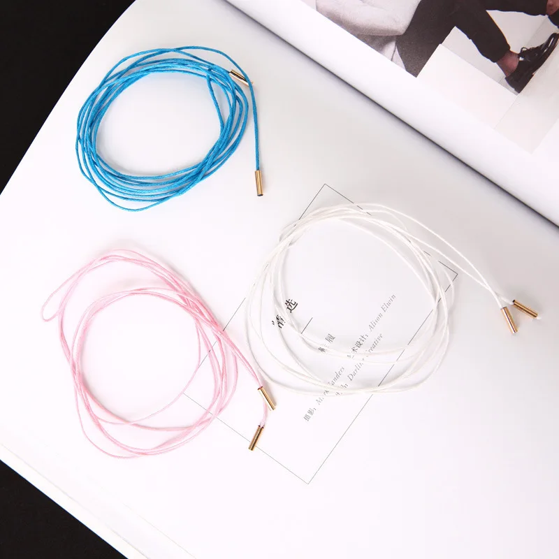 Панк Мода 2020 Европа и США новое ожерелье простая кожаная веревка бант