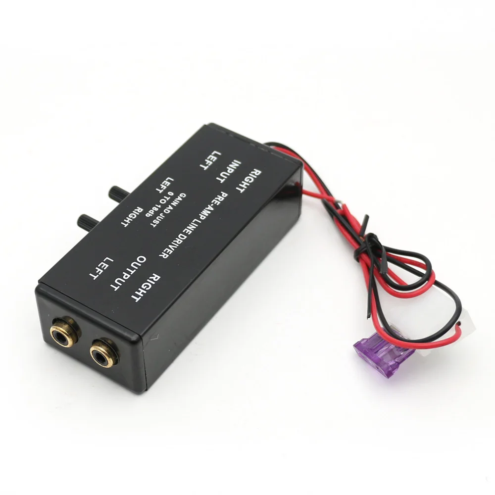 AtoCoto PRE-AMP RCA вход/выход Регулируемый PAC Turbo 1 линия драйвер сигнала Усилитель адаптер для автомобиля лодка