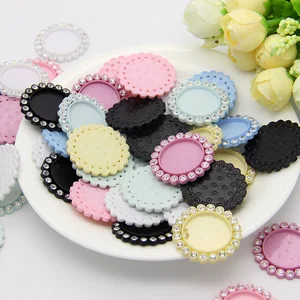 Горячая Распродажа 30 мм (внутренний размер 20 мм) 50 шт. полимерная оправа для камей, подвеска, стразы с плоской задней частью, аксессуары для творчества