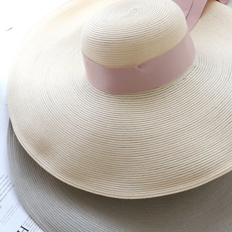 2018 Лидер продаж с круглым рафии широкими полями соломенной Шапки летнее солнце