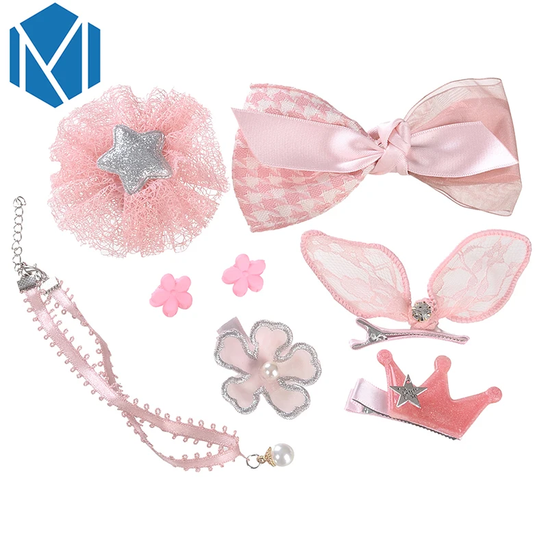 1 комплект = 8 шт. повязка для волос с бантиком девочек аксессуары детей модные