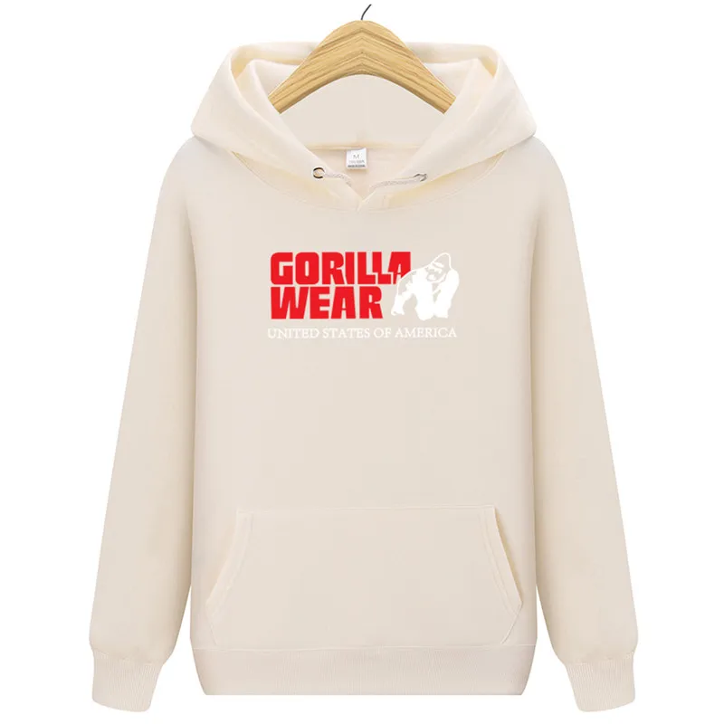 Футболки Gorilla Fashion Hoody удобные простые с буквенным принтом Мужские/Женские