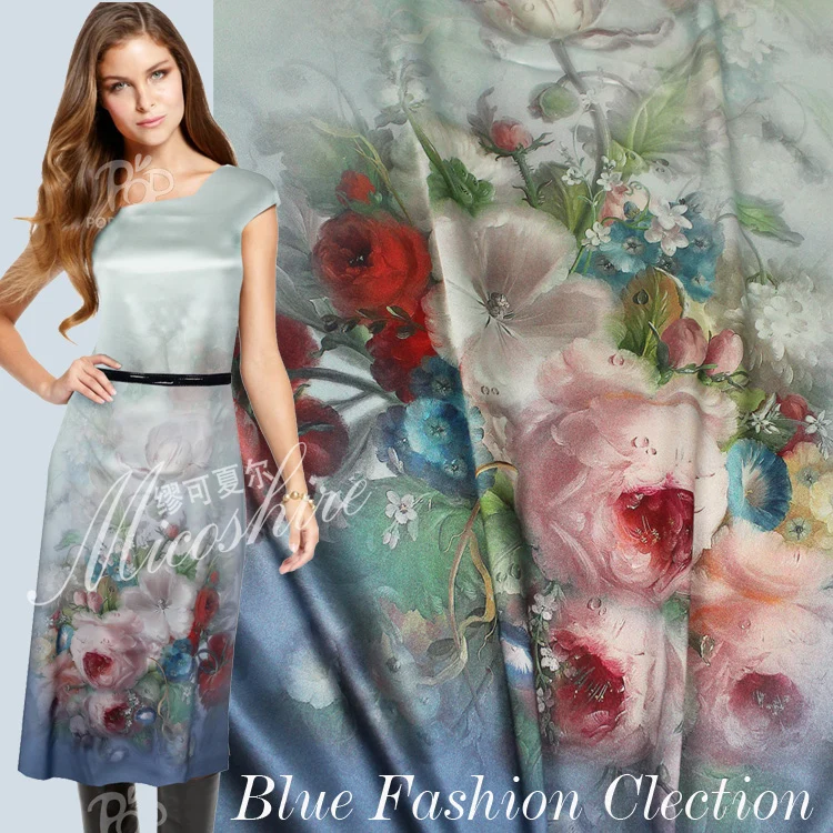 терасский тяж 97% шелк тутового шелкопряда эластичная атласная ткань элегантные