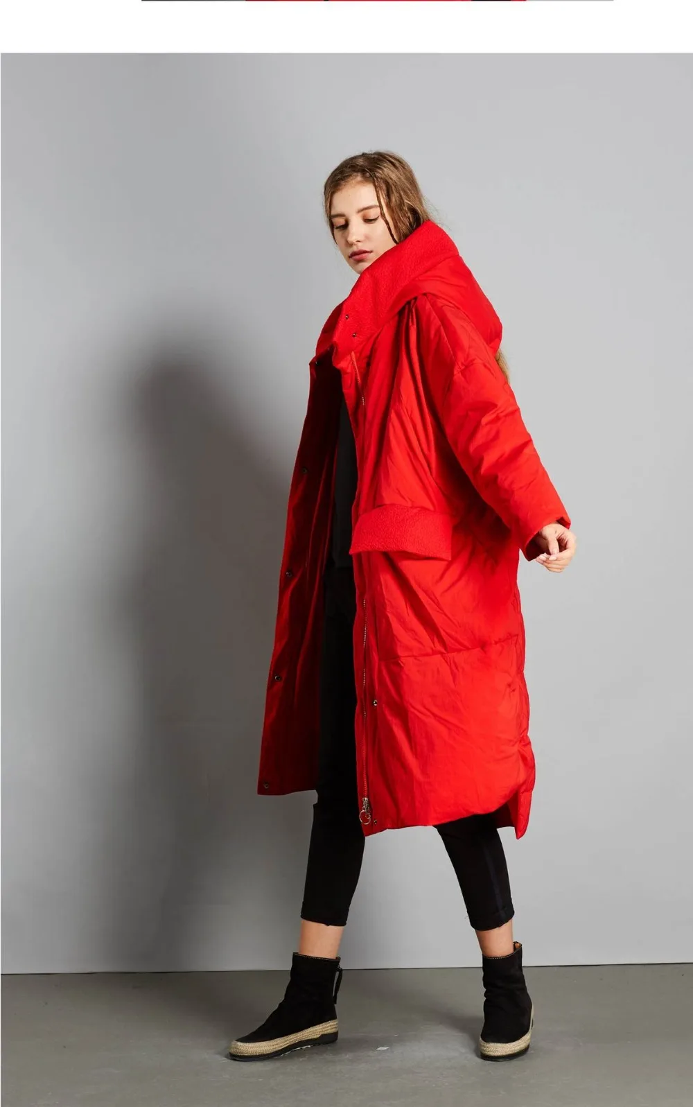 High Quality Winter New Collection loose style Hooded Long Down Coat Female Winter Warm Thick Down Jacket wq647 factory outlet